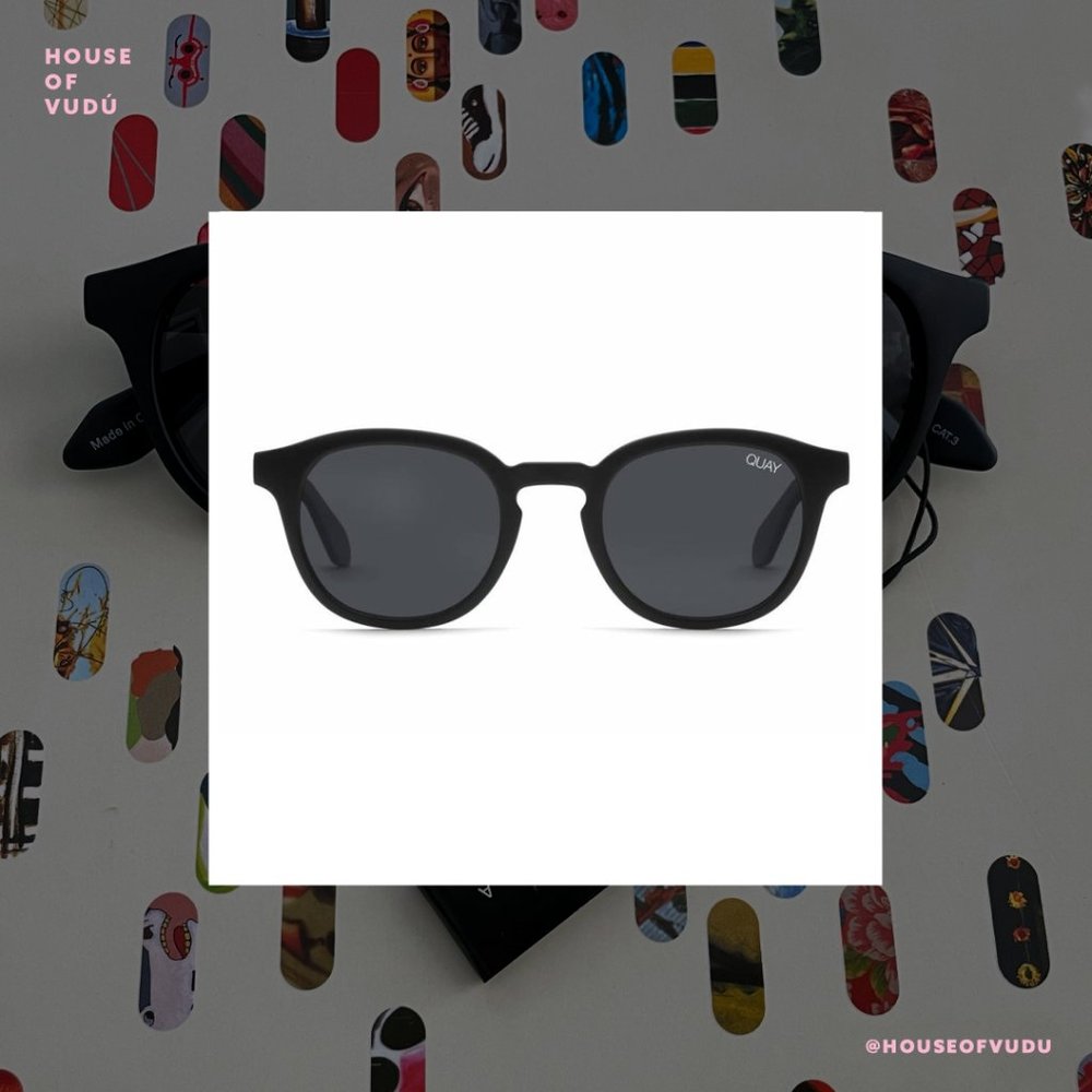 WALK ON Matte Black Quay Sunglasses $69